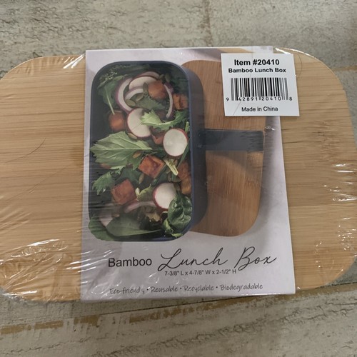 Lunch Box with Bamboo Lid for Adults/Kids Leak-Proof Lunch Container Inc New