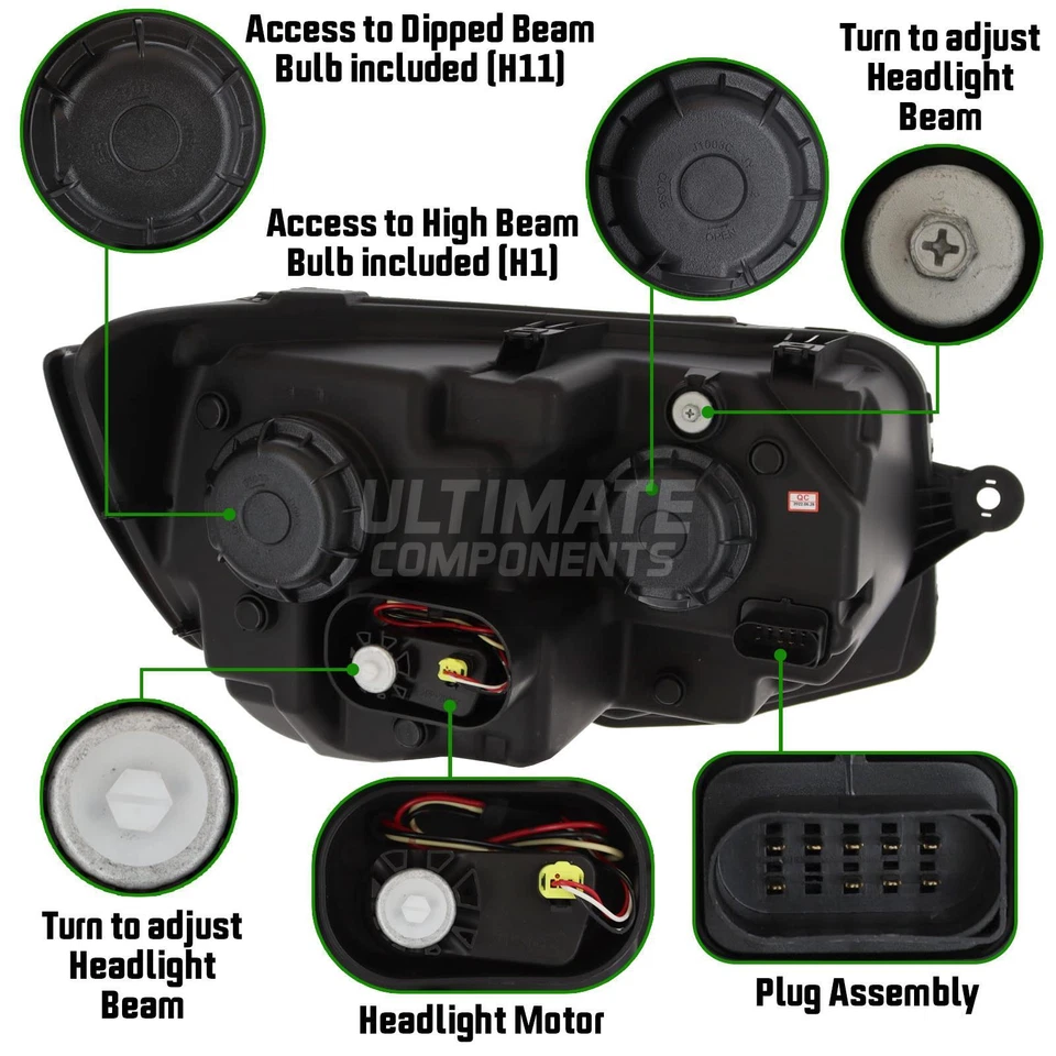 VW Transporter T6 2015-2020 Projector LED DRL Headlights Sequential Flashers - Image 4 of 4