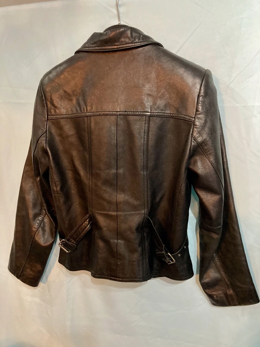 VALERIE STEVENS Women s New Zealand Lambskin Leather Jacket Sz 4