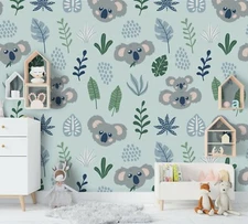 3D Koala Pattern Wallpaper Wall Mural Removable Self-adhesive Sticker 1335