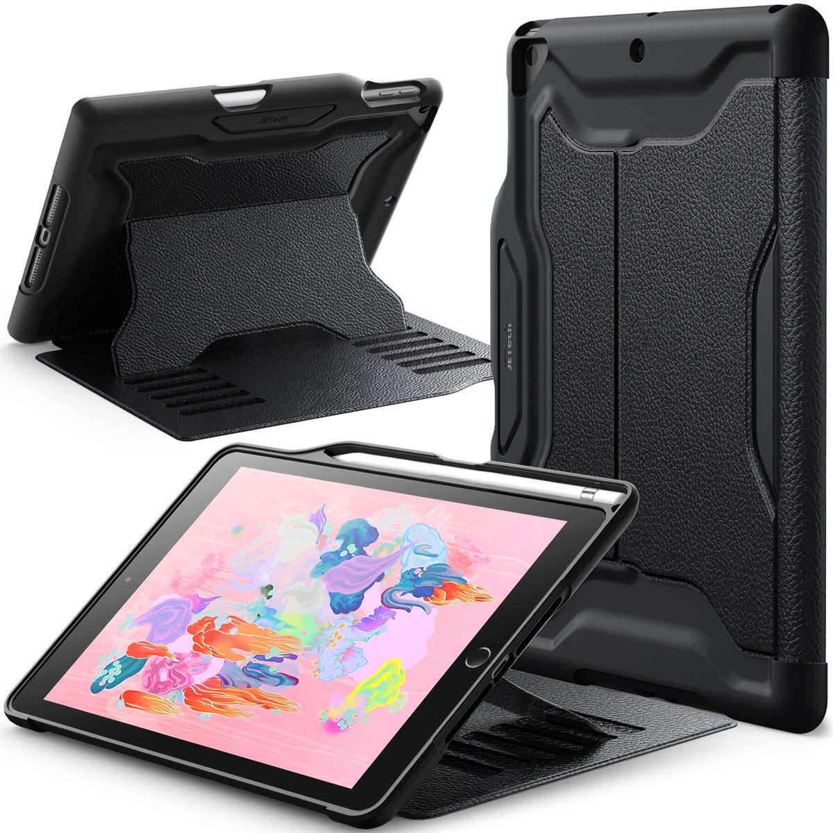 JETech Smart Case For IPad 9.7-inch (2018/2017, 6th/5th Generation) - Auto Wake/Sleep Cover, Black