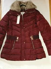Winter JACKET Ladies Girls Warm Faux Fur Collar Zip Up Smart  Coat Size 16
