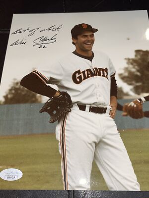 Will Clark Autographed Signed 8x10 Photo San Francisco Giants JSA