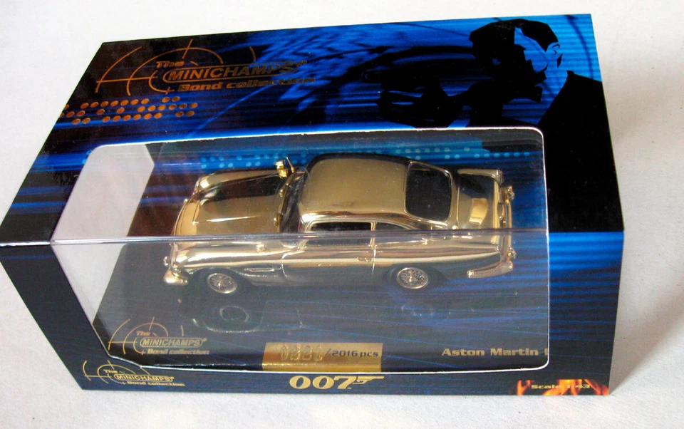 MINICHAMPS JAMES BOND 007 1:43 GOLD PLATED ASTON MARTIN DB5 "CASINO ROYALE" MIB - Immagine 2 di 3