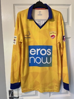 Team Abu Dhabi T10 Cricket Shirt Jersey EM Yellow L United Arab Emirates  UAE UK