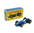 1965 Matchbox Lesney No. 52B BRM Racing Car Blue “5” Decals Original E4 Box