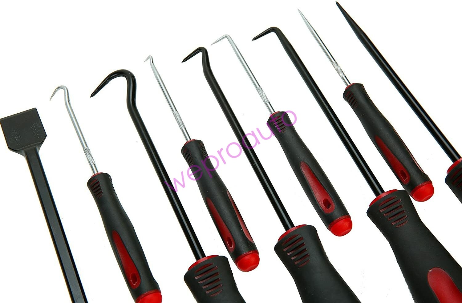 Auto Repair 9PCS Removal Tool Scraper Hook Pick Set O Rings Seals Rubber Handle