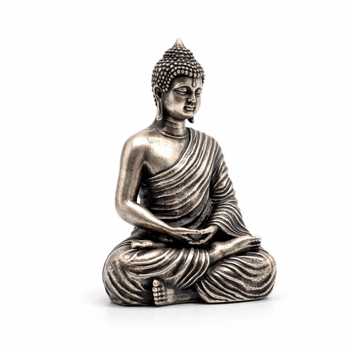 Buddha 1 oz Gold Spartan 999+ Pure Silver Statue – Luxury Collectible Gift