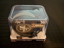 Christian McCaffrey Signed San Francisco 49ers Salute to Service Mini Helmet BAS