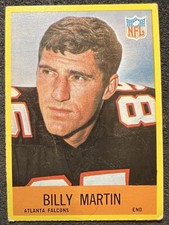 1967 PHILADELPHIA BILLY MARTIN (ATLANTA FALCONS) #6 VG+