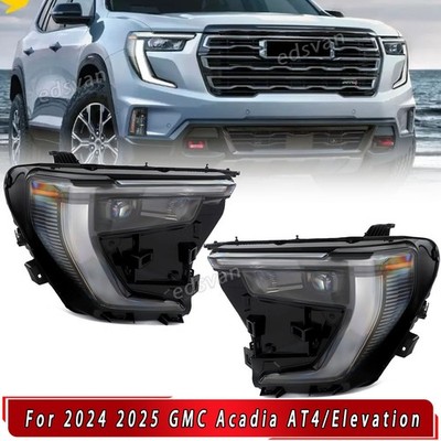 LED Headlight W/Module Left Right Side For 2024-2025 GMC Acadia Elevation | AT4
