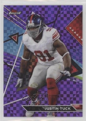 2023 Composite Topps Finest Purple Checkerboard Refractor 36/99 Justin Tuck 3hd