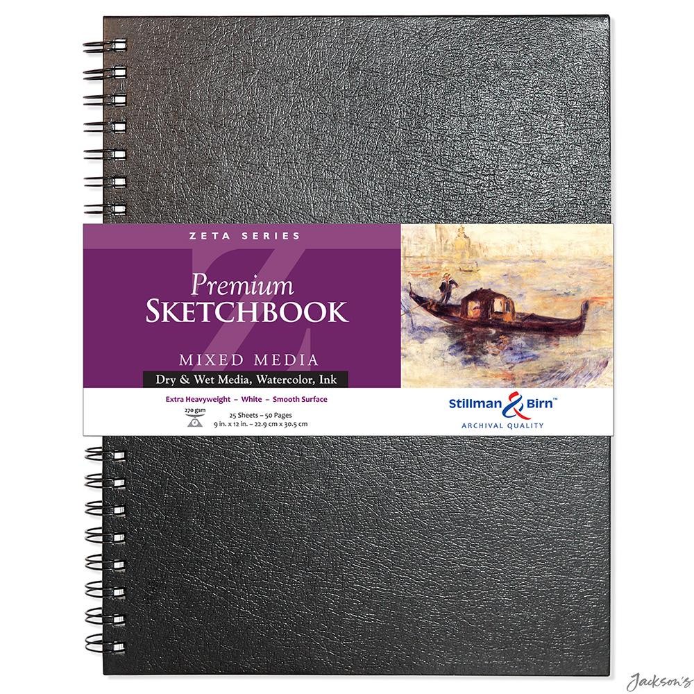 Stillman & Birn Zeta Sketchbook Wirebound Paper 9x12in 270gsm Smooth Drawing