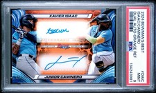 2024 Bowman’s Best Xavier Isaac Junior Caminero Dual Auto Orange Refractor PSA 9