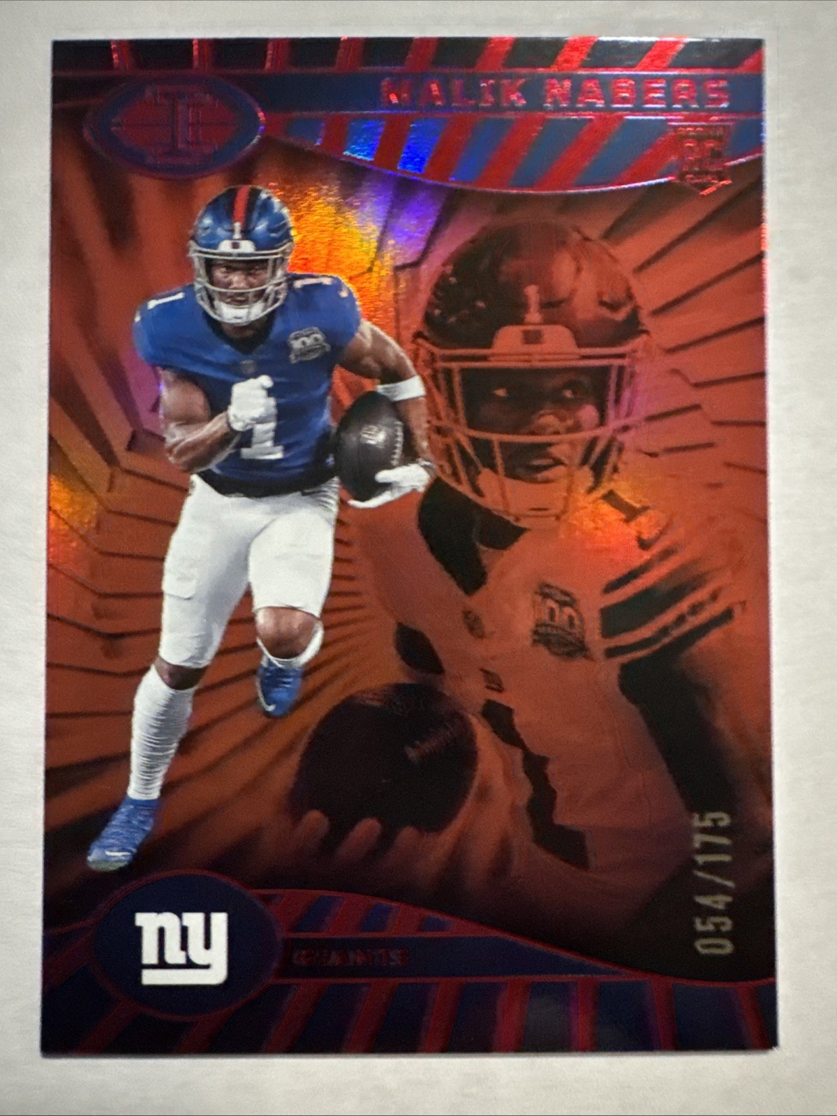 2024 Panini Illusions Trophy Collection Red #66 Malik Nabers RC NY Giants /175