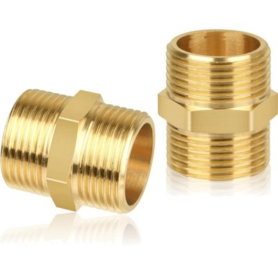 Double Nipples 3/4 Inch, Brass Male Thread Diameter 24 mm, Double Nipple Hexa...