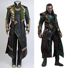 Thor The Dark World Avengers Loki Cosplay Costume Suit Halloween Uniform Outfit