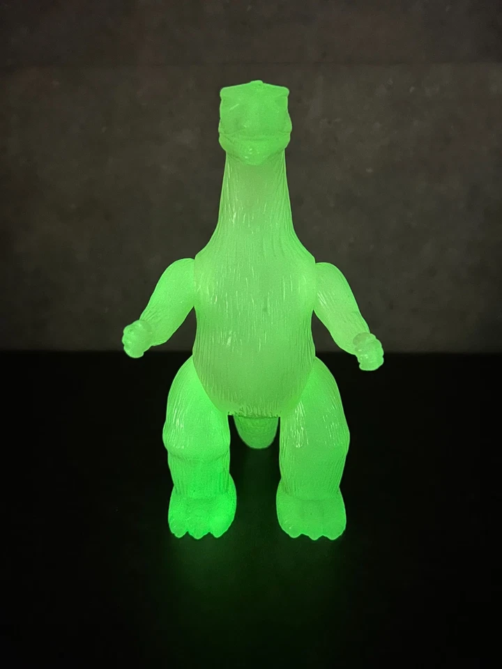 MARUSAN 2008 Godzilla J-Tail 8" Glow in the dark Sofubi Kaiju Vinyl Figure - Image 3 of 4