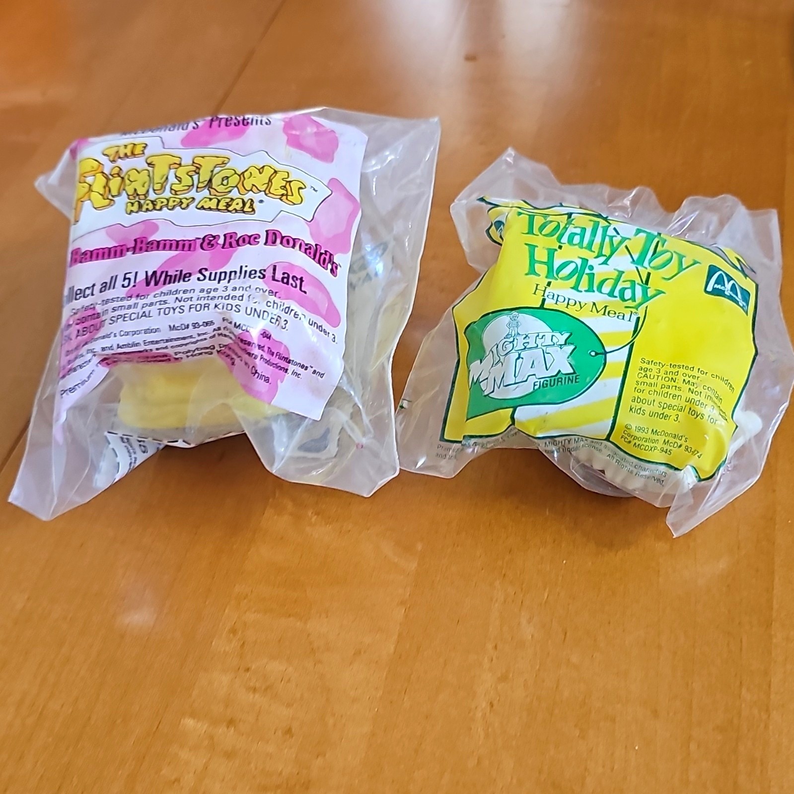 McDonald's Happy Meal The Flintstones Toys Lot of 2 Sealed Bags Vintage 1993