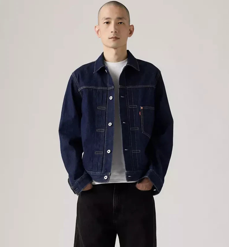 Levi's Type 1 Denim Jacket Selvedge Trucker 100% Cotton Men's Size M One Premium