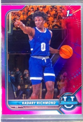 2021-22 Bowman University Kadary Richmond Pink #37 Pirates