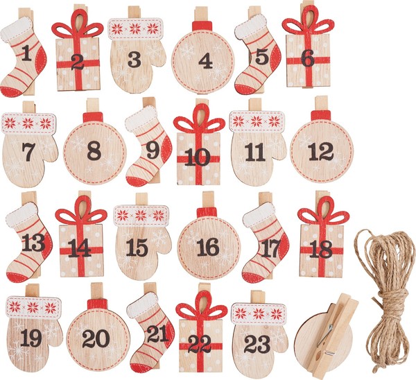 Vbs Adventszahlen Geschenk Set 4.8 Cm FüR Adventskalender Dekoration Weihnachten-image
