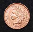UNC 1900 INDIAN HEAD PENNY CENT OLD U.S. TYPE COIN