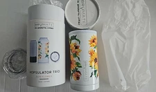 Brumate Hopsulator Trio 3 in 1 Sunflower Print Can 16 - 12 oz w/ slider lid