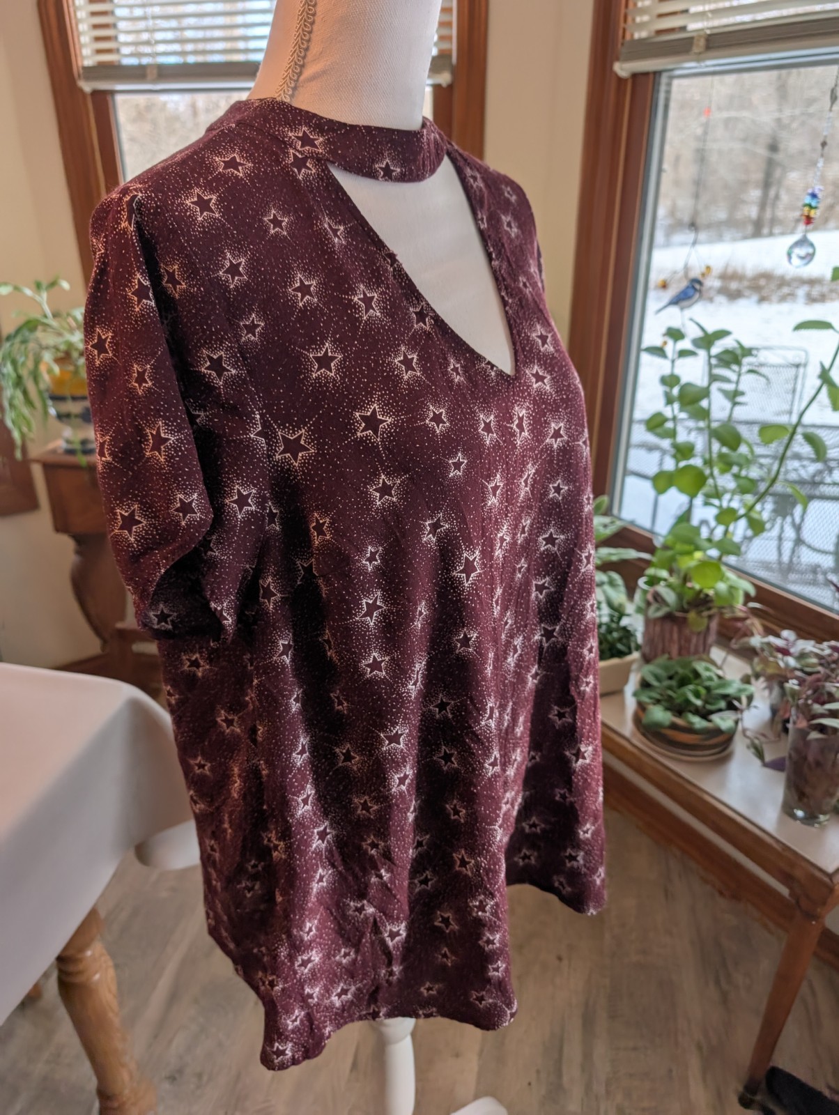 Torrid Star Pattern Blouse Size 1 - image 4