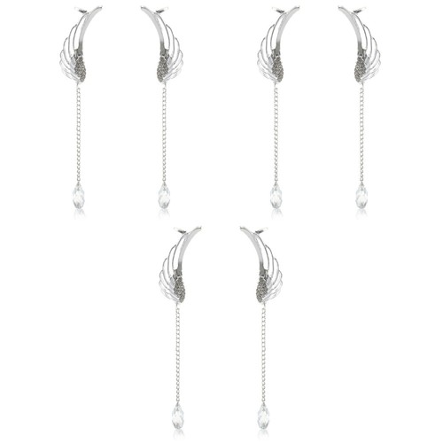 3 Pieces Tropfenohrringe Engelsflügel-Ohrmanschette Nicht Durchdringende - Bild 2 von 11