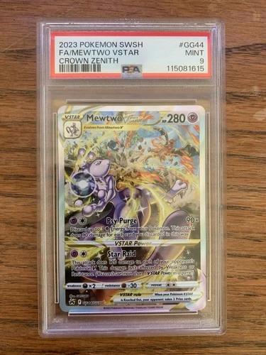 Pokémon TCG Mewtwo VSTAR GG44/GG70 Ultra Rare Holo Crown Zenith PSA 9