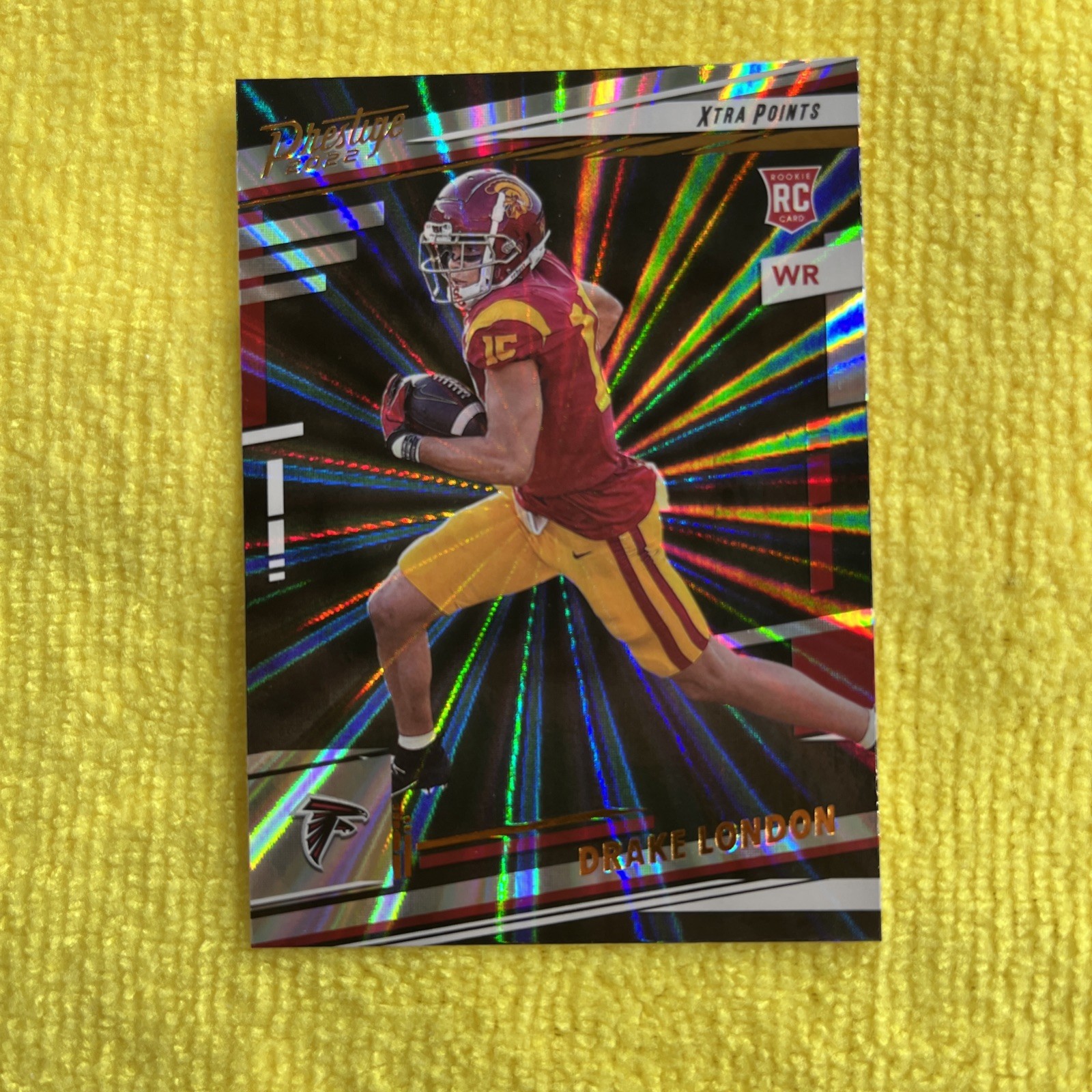 2022 Panini Prestige - Rookies Drake London #309 Xtra Points Sunburst (RC)