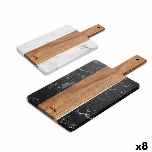 Tagliere In Legno Di Acacia Bill.F Con Manico – 41x22x1,8 Cm – Massiccio, Rustico, Naturale – Perfetto Per Servire E Tagliare (carne, Formaggio, Pane)