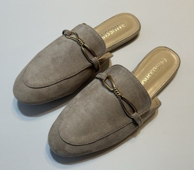 MUSSHOE Women's Slip On Mule Dressy Casual Comfortable Gray Size 9  Flats