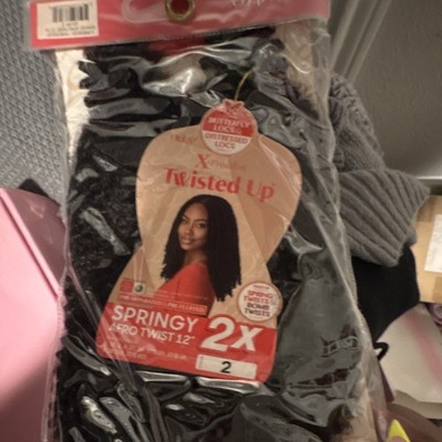 Outre X-Pression Springy Afro Twist 12in Crochet Braid Synthetic Black 2X