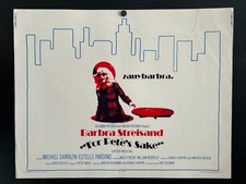 original 1974 FOR PETE'S SAKE Half Sheet Poster 22x28 - BARBARA STREISAND