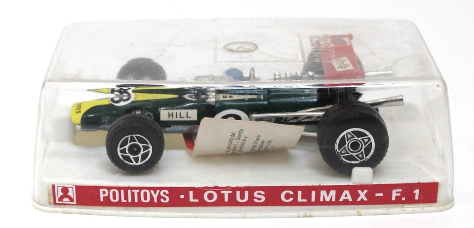 Vintage Politoys 1:32 Lotus Climax F1 1:32 Green #8 Hill Italy MIB 1969 Italy - Image 2 of 4