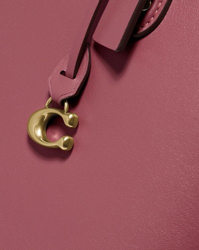 COACH 78217 Refined Calf Leather Central Shopper Tote Dusty Pink /Gold - Picture 6 of 12