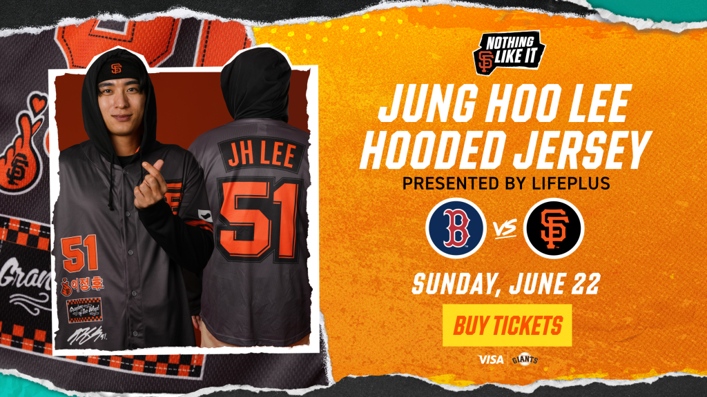 San Francisco Giants 2025 Jung Hoo Lee JHL Hooded Jersey 06
