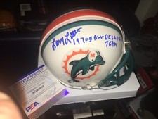 Larry Little 1970s All Decade Team Signed Miami Dolphins Mini Helmet PSA DNA