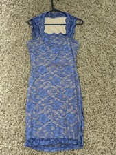 Women's Beautiful Yoins Fitted Knee Length Purple Strap Cocktail Dress - size Sm