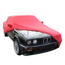 Indoor car cover fits BMW 3-Series (E30) with mirror pockets Bespoke Red GARAGE