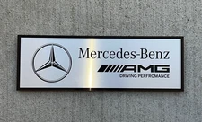 High Quality brushed Aluminum AMG Mercedes Racing Garage Sign