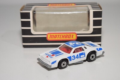 A94 1:64 3 INCH MATCHBOX LESNEY 34 CHEVY PRO STOCKER ITALIAN ITALY BOX MIB RARE!
