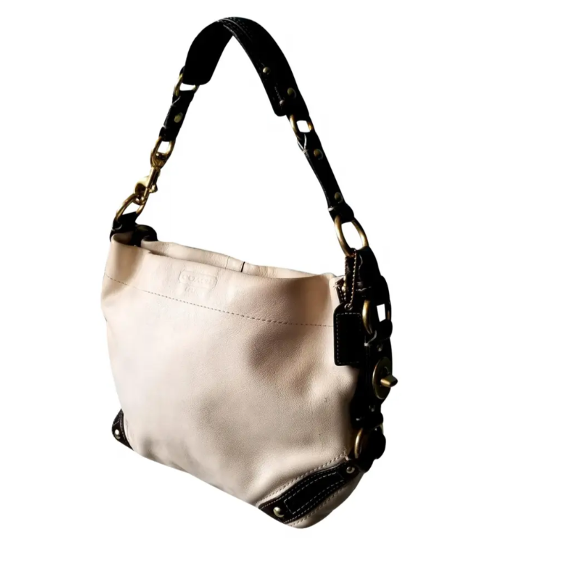 極美品✨Coach Legacy Stripe Turn lock Pouch Coach legacy turn lock - Gem