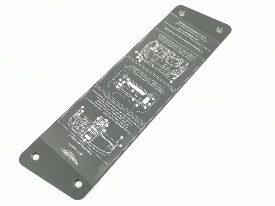 Aston Martin Rapide 2010-2022 Vorne Recht Tür Technisches Datenetikett - Bild 2 von 4