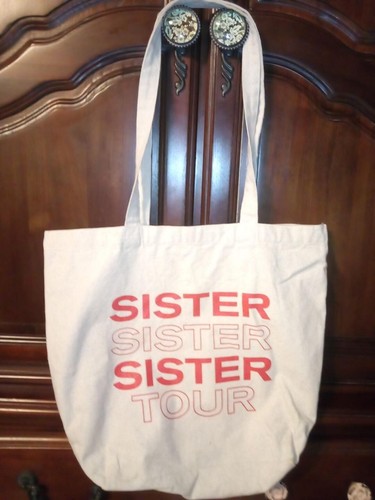 Sister Sister Sister Tour Canvas Tote Bag Cream in Good Condition