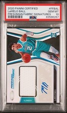 2020 Rookie RPA LaMelo Ball PSA 10 GM MT Certfifed Freshman Fabric Signatures