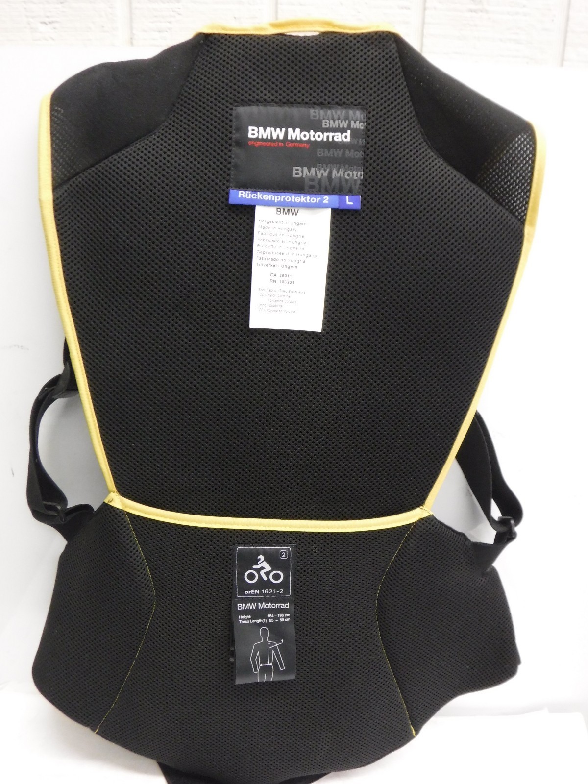 BMW Motorrad 2 Armoured Motorcycle Vest Back Protect… Gem