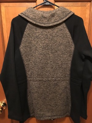 Veste Polaire Anorak Exertek Femme - Noir Et Gris - Taille M - Style Sweat à Capuche - Neuf Sans étiquette